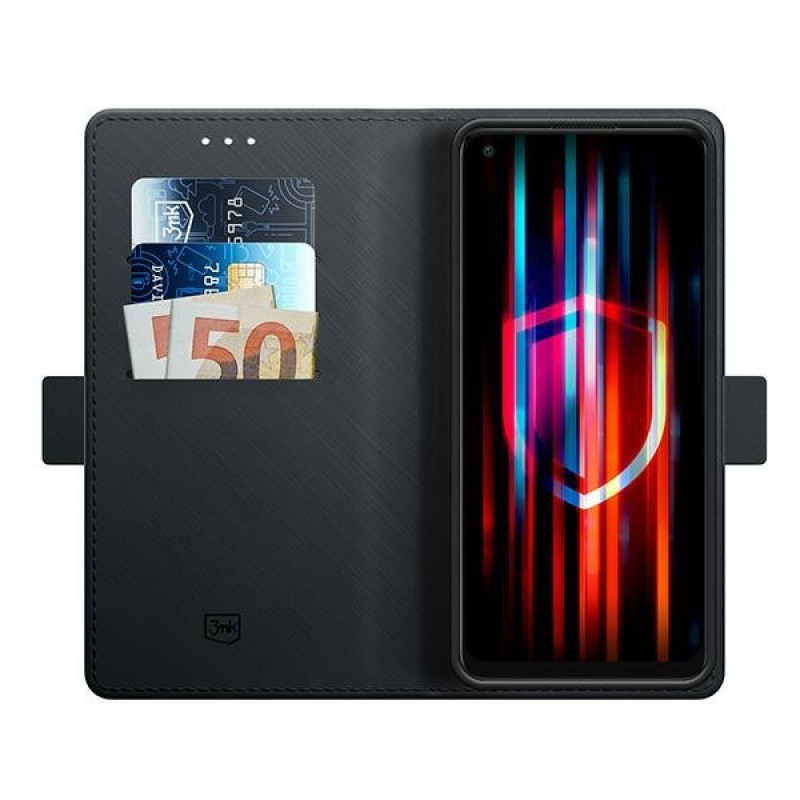 3MK Wallet Case Handyhülle für Oppo A78 4G, schwarz