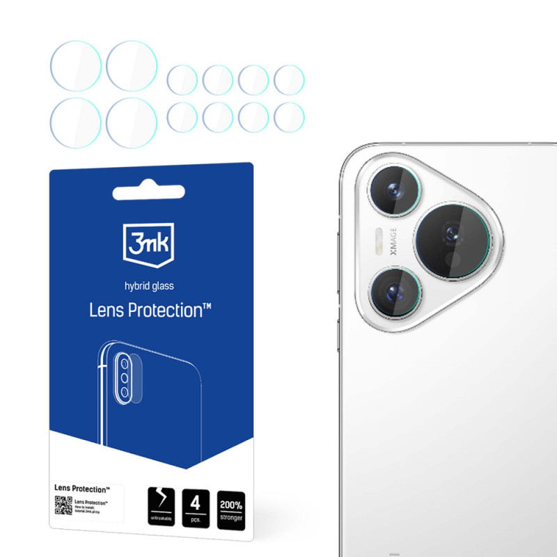 3MK Lens Protection 3MK5991 Hybridglas-Kameralinsenschutz für Huawei Pura 70 (4 Stk.)