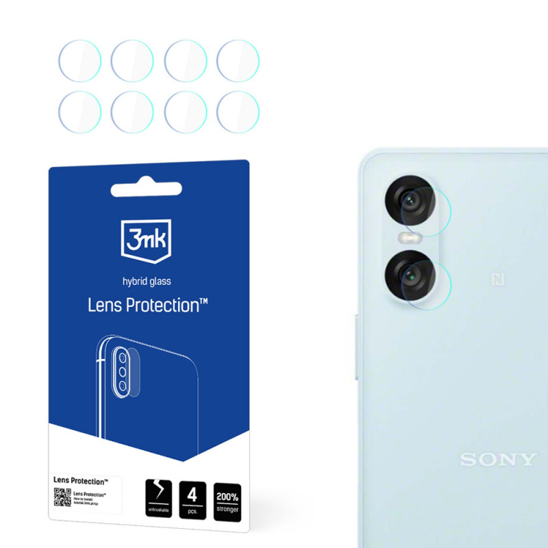 3MK Lens Protection 3MK6068 Hybridglas-Kameralinsenschutz für Sony Xperia 10 VI (4 Stk.)