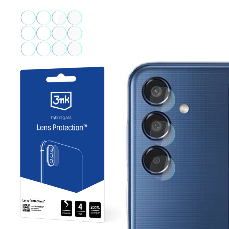 3MK Lens Protection 3MK6066 Kameraobjektivschutz aus Hybridglas für Samsung Galaxy M35 (4 Stk.)