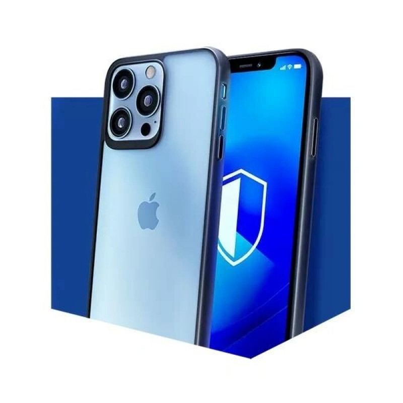 3mk Satin Armor Case+ für Apple iPhone 16 Plus, transparent mit schwarzem Rahmen