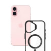3mk Satin Armor MagCase mit MagSafe für Apple iPhone 16 (W-3SAMaCa-AiP16-0), transparent mit schwarzem Rahmen