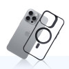 3mk Satin Armor MagCase mit MagSafe für Apple iPhone 16 Pro Max (W-3SAMaCa-AiP16PM-0), transparent mit schwarzem Rahmen
