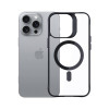 3mk Satin Armor MagCase mit MagSafe für Apple iPhone 16 Pro Max (W-3SAMaCa-AiP16PM-0), transparent mit schwarzem Rahmen