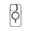 3mk Satin Armor MagCase mit MagSafe für Apple iPhone 16 Pro Max (W-3SAMaCa-AiP16PM-0), transparent mit schwarzem Rahmen