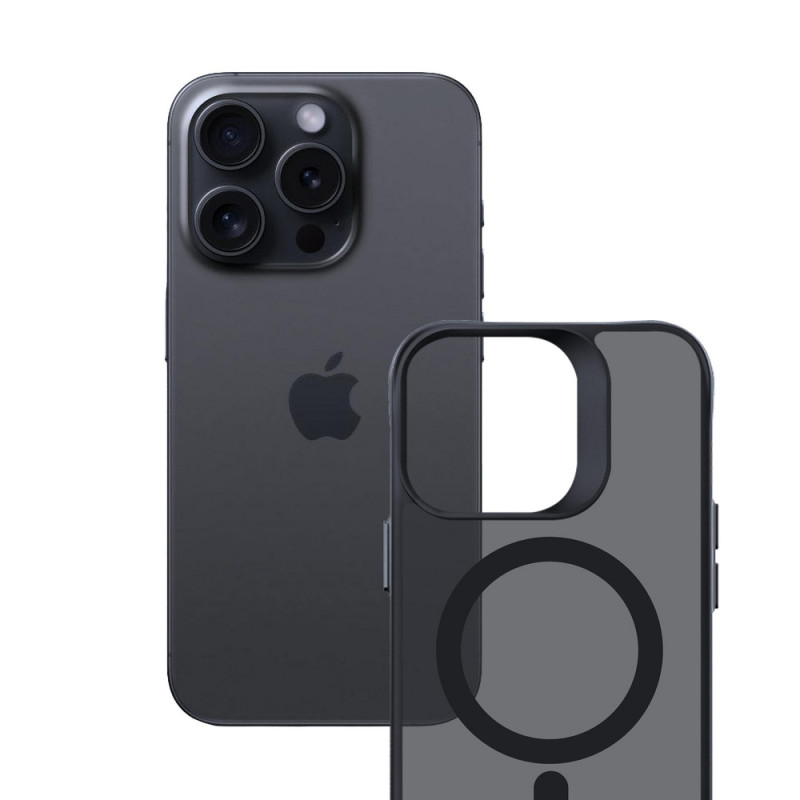 3mk Smoke MagCase mit MagSafe für Apple iPhone 16 Pro Max (W-3SmoMaCa-AiP16PM-0), halbtransparent