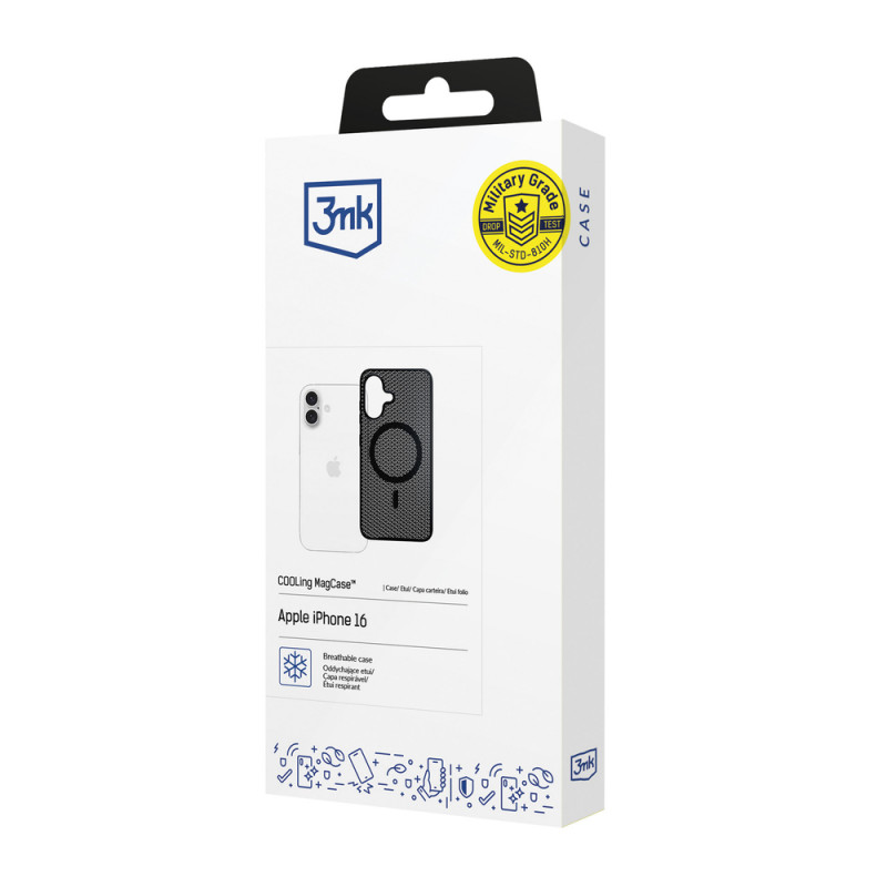 3mk COOLing MagCase für Apple iPhone 16 Plus, Schwarz