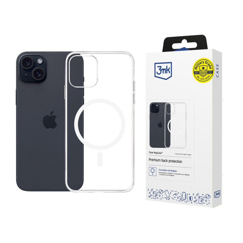 3mk Clear MagCase für Apple iPhone 15, Transparent