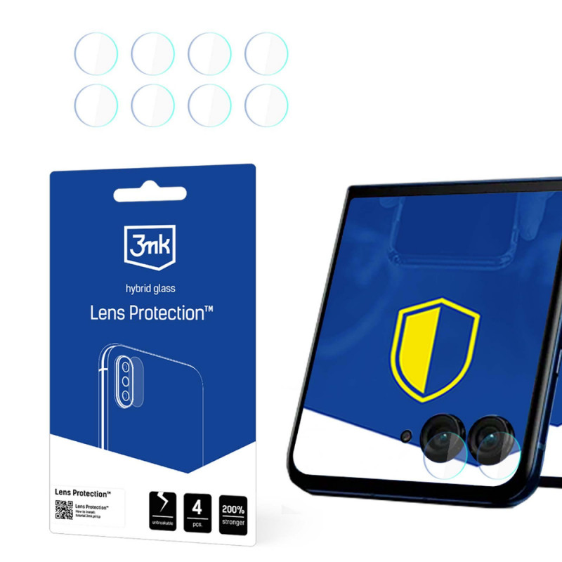 3mk Lens Protect Hybridglas Kameraobjektivschutz für Motorola Razr 50 (Front), 4 Stk.