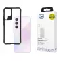 3MK Satin Armor Case+ W-3SArCaP-SaGa106-0 Hülle für Samsung Galaxy A35 5G, transparent mit schwarzem Rahmen