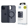 3MK Smoke Case Mag&Stand MagSafe-Smartphone-Hülle mit Standfuß für Apple iPhone 15 Plus, schwarz
