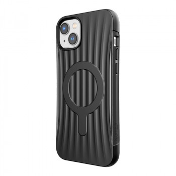 X-Doria Raptic Clutch MagSafe Hülle für Apple iPhone 14 Plus / 15 Plus, Schwarz