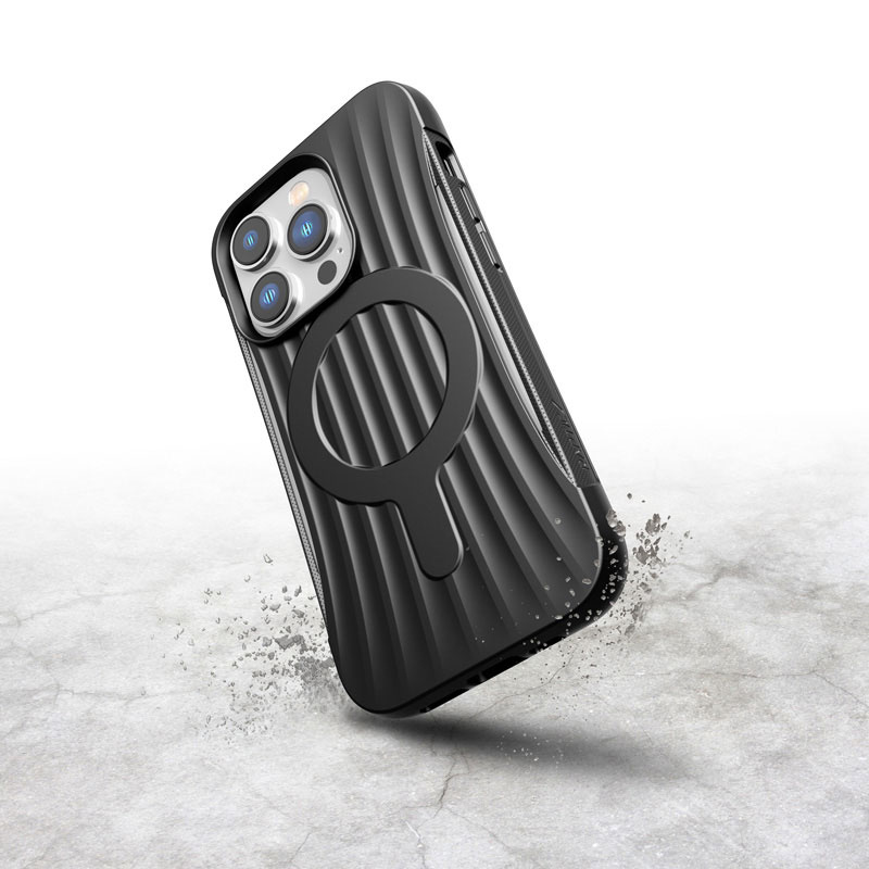 X-Doria Raptic Clutch MagSafe Hülle für Apple iPhone 14 Pro, Schwarz