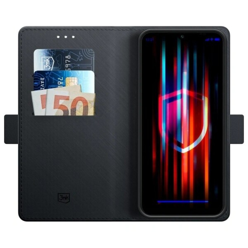 3MK Wallet Case für Samsung Galaxy A16, schwarz