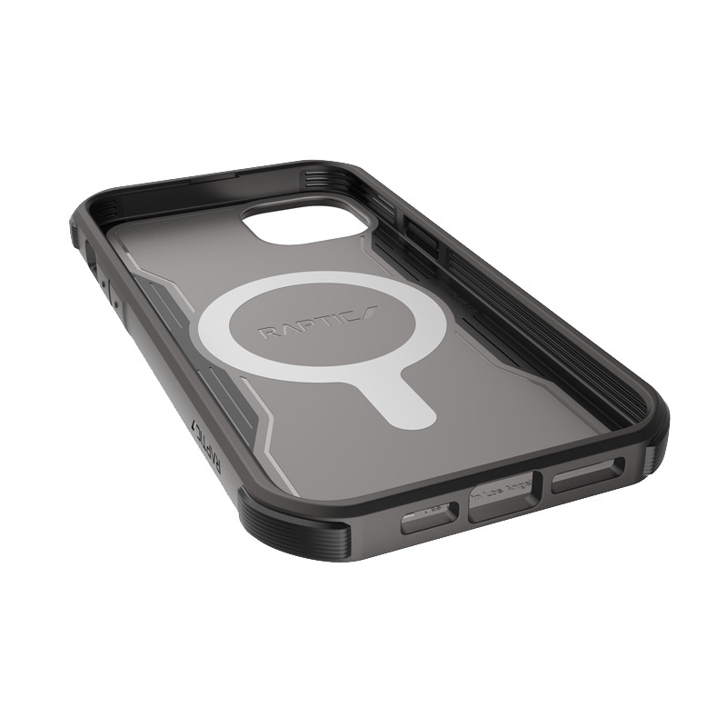X-Doria Raptic Fort MagSafe Hülle für Apple iPhone 14 Plus / 15 Plus, Schwarz
