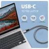 Goobay AXAGON ADE-CM50 USB-C Gigabit-Ethernet-Adapter mit integriertem 5 m CAT6-Kabel, RJ-45