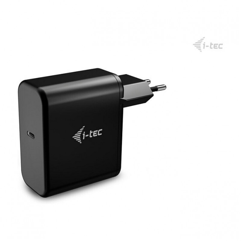 i-tec 100 W USB-C GaN-Ladegerät, PD 3.0, 1x USB-C, Schwarz