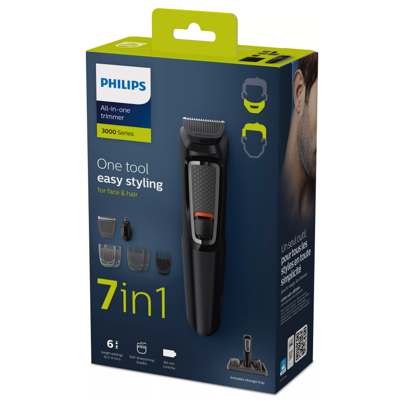 Philips Series 3000 MG3721/14 All-in-One-Trimmer, Schwarz