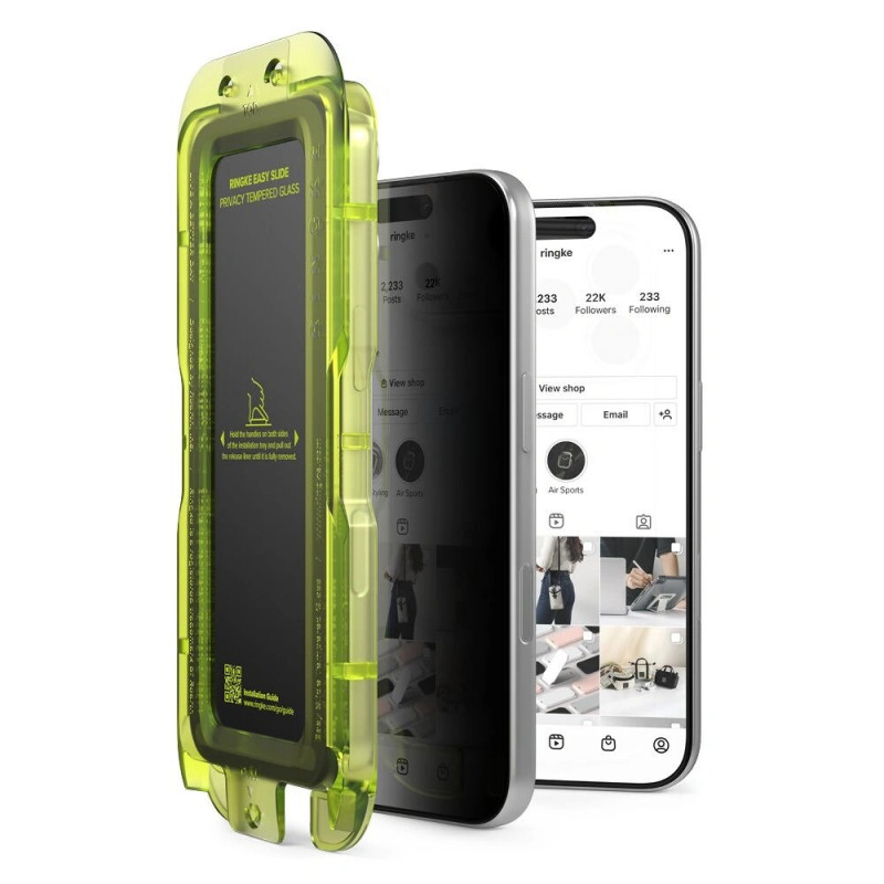 Ringke Easy Slide Privacy gehärtetes Glas für Apple iPhone 17 Pro Max (2 Stk.)