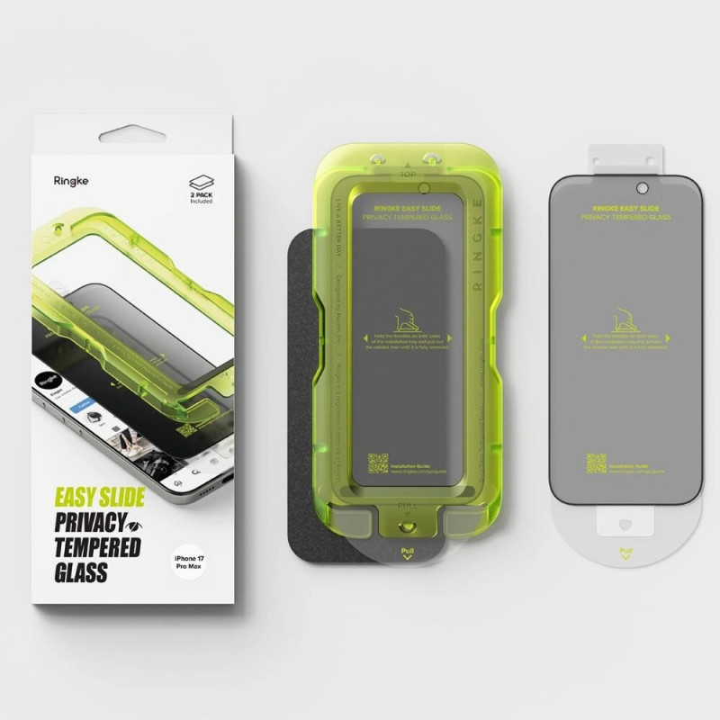 Ringke Easy Slide Privacy gehärtetes Glas für Apple iPhone 17 Pro Max (2 Stk.)