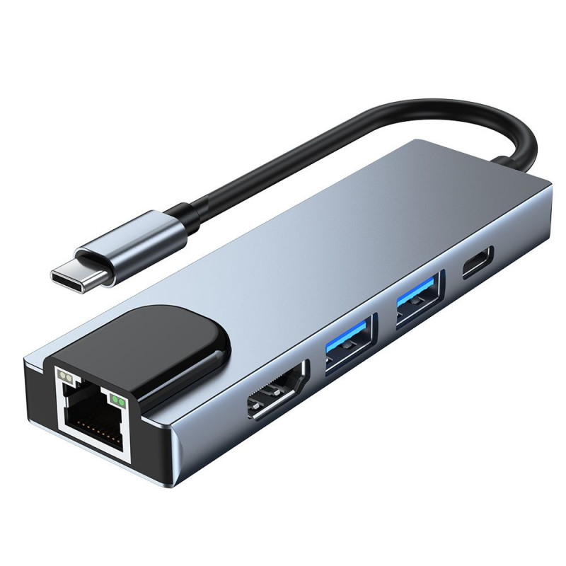 Tech-Protect V3 5in1 USB-C Hub, grau
