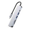 Tech-Protect V4 6-in-1 USB-C-Hub, grau