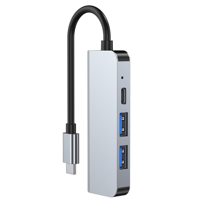 Tech-Protect V2 4-in-1 USB-C-Hub, grau
