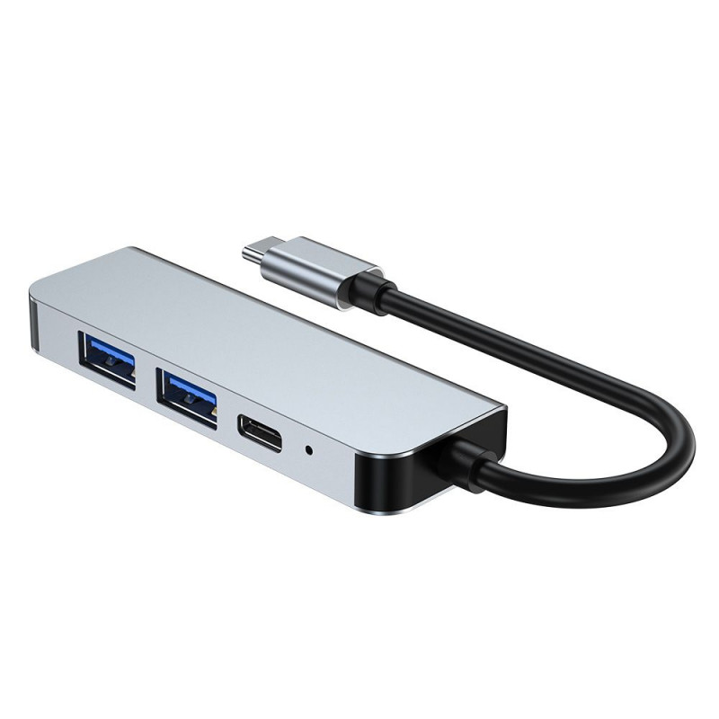 Tech-Protect V2 4-in-1 USB-C-Hub, grau