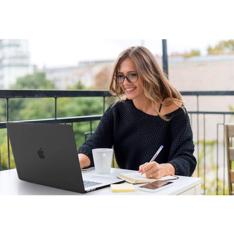 Tech-Protect SmartShell Hülle für Apple MacBook Air 13 2022-2024, mattschwarz