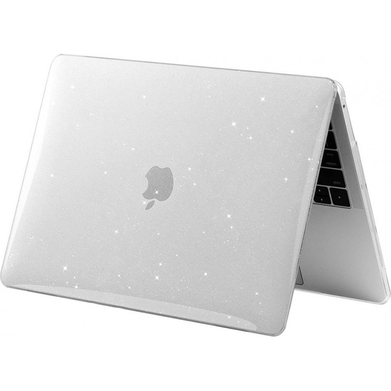 Tech-Protect SmartShell Hülle für Apple MacBook Air 13 2022-2024, glitter clear