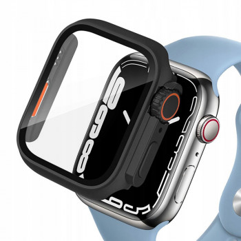 Tech-Protect Defense360 Hülle für Apple Watch 4/5/6/7/8/9/SE 44/45 mm, schwarz/orange