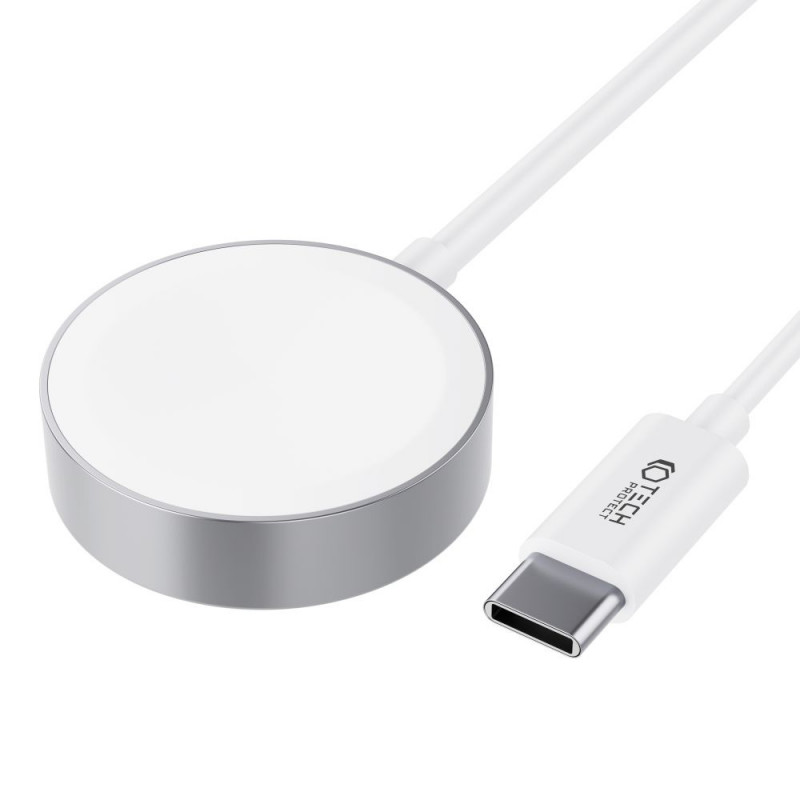 Tech-Protect UltraBoost Magnetladegerät für Apple Watch, USB-C, 120 cm, weiß