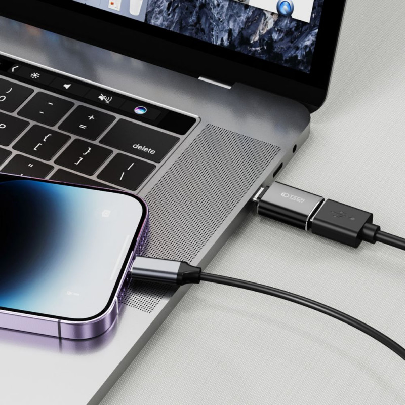 Tech-Protect UltraBoost USB-C / USB-A OTG-Adapter, schwarz