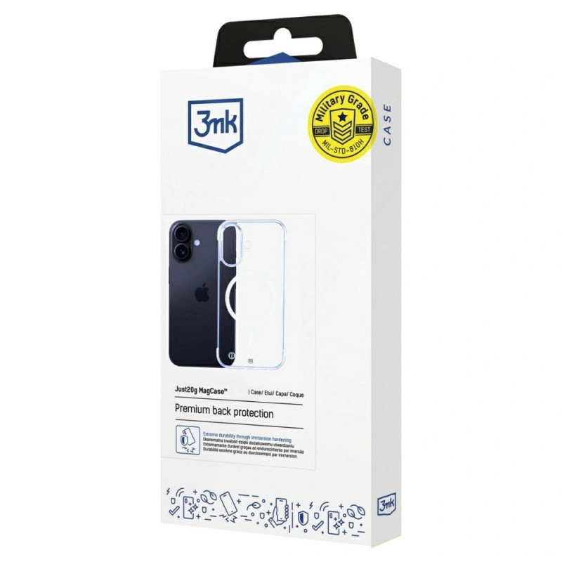 3mk Just20g MagCase Apple iPhone 16 Smartphone-Hülle, transparent