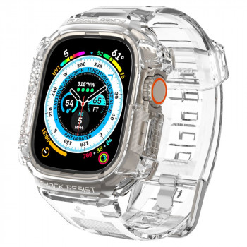 Spigen Rugged Armor Pro Armband-Hülle für Apple Watch Ultra 49 mm, Crystal Clear