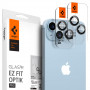 Spigen Optik.tR EZ Fit Kameraobjektivschutz für Apple iPhone 14 / 14 Plus / 15 / 15 Plus, Schwarz (2 Stk.)