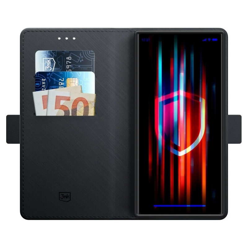 3MK Wallet Case für Samsung Galaxy S25 Ultra, schwarz