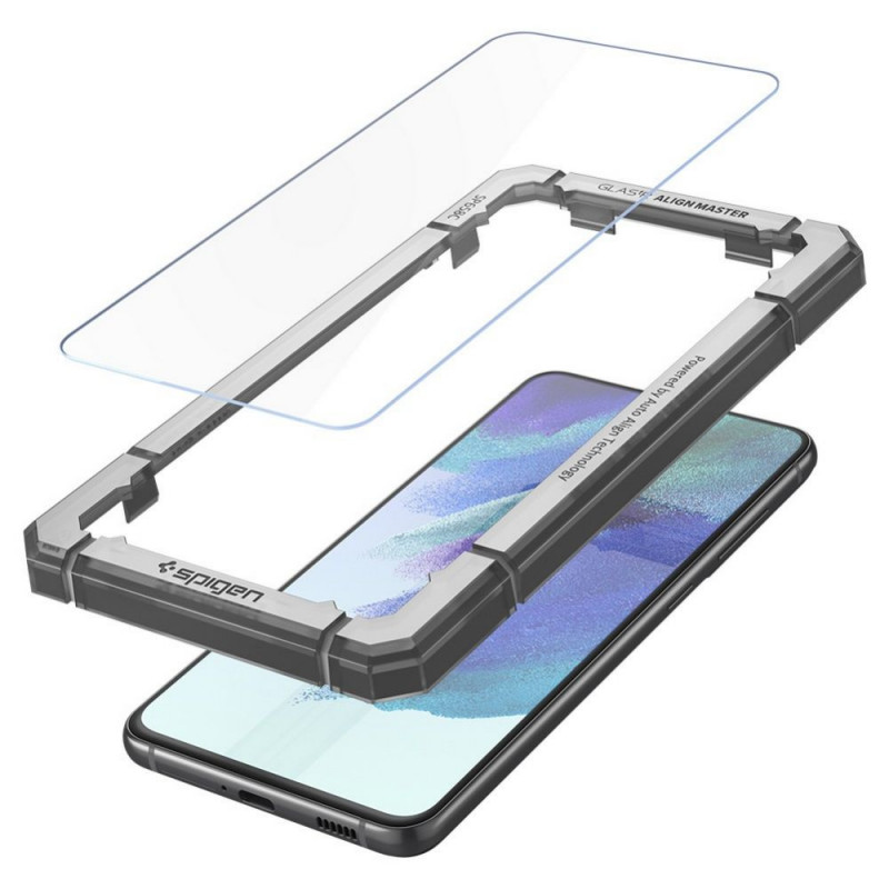 Spigen AlignMaster GLAS.tR gehärtetes Glas für Samsung Galaxy S21 FE (2 Stk.)