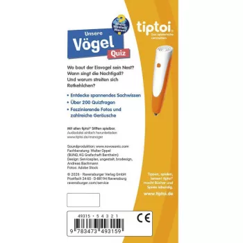 Ravensburger tiptoi Wieso? Weshalb? Warum? Quiz Unsere Vögel, deutsche Ausgabe
