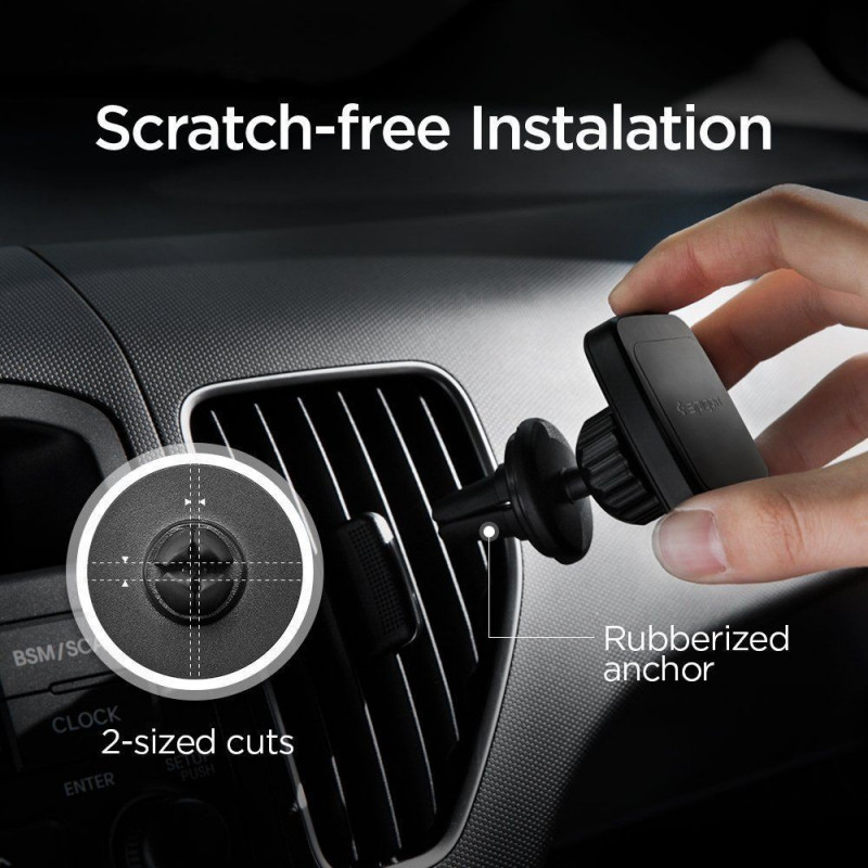 Spigen H12 magnetischer Auto-Lüftungsdüsen-Handyhalter 000CD20115, schwarz