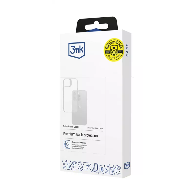 3MK Satin Armor Case+ für Samsung Galaxy S25, transparent