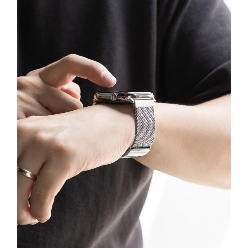 Ringke Metal One Mesh RGK12091 Apple Watch Armband, 44/45/46/49 mm, silber