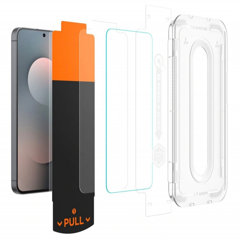 Spigen Glas.tR EZ Fit Pro gehärtetes Glas für Samsung Galaxy S25 FE, transparent (2 Stk.)