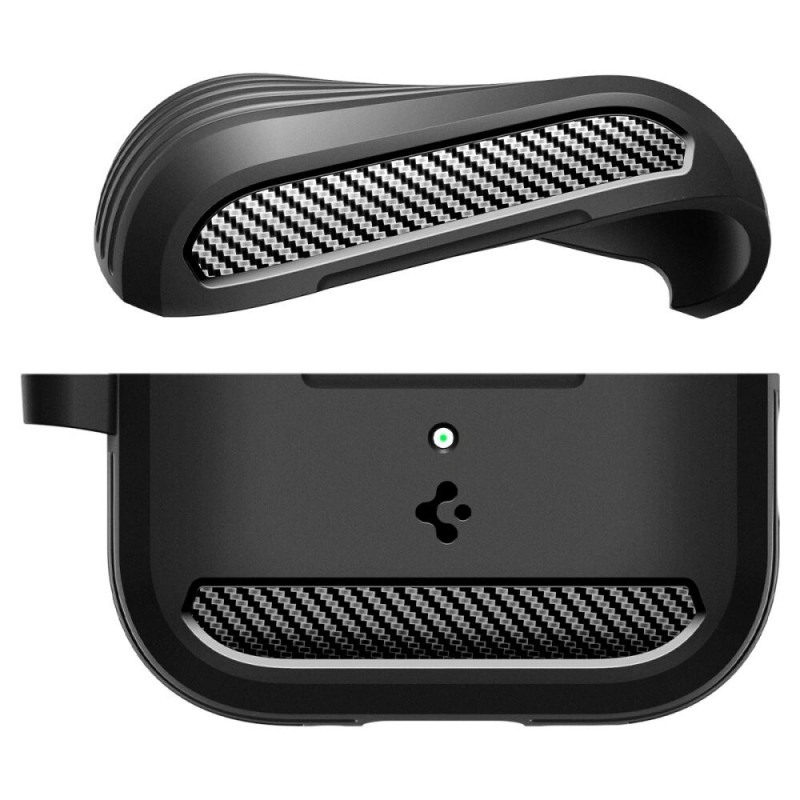 Spigen Rugged Armor ACS09822 Hülle für Apple AirPods Pro 3, Mattschwarz