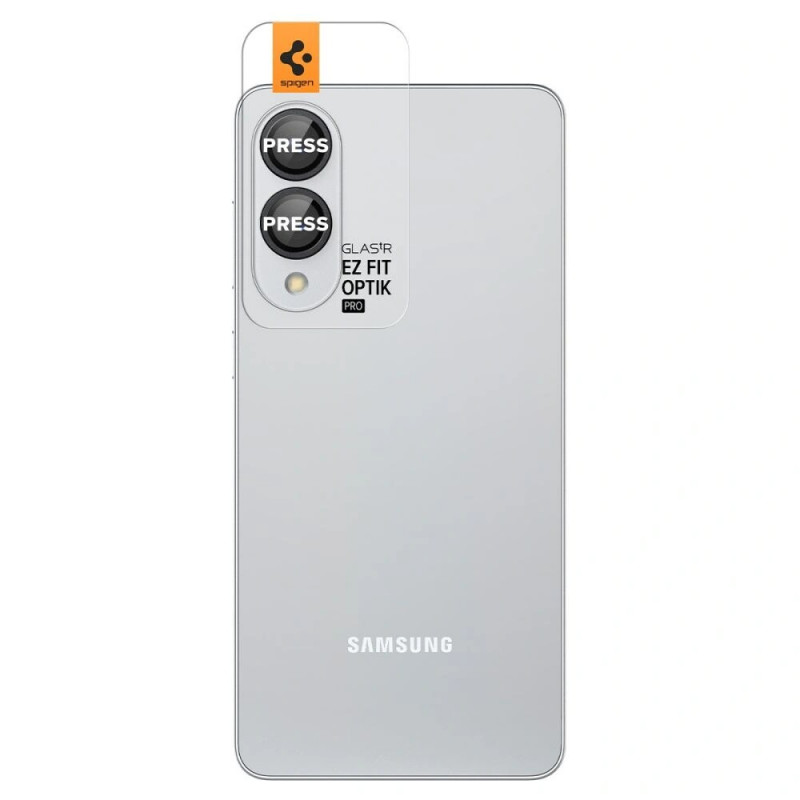 Spigen Optik Pro Glas.tR EZ Fit AGL09413 Kameraschutz für Samsung Galaxy S25 Edge, Schwarz (2 Stk.)