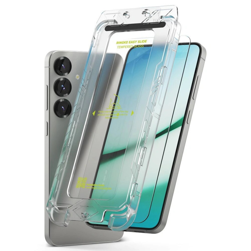 Ringke Easy Slide gehärtetes Glas für Samsung Galaxy S24 / S25, transparent (2 Stk.)
