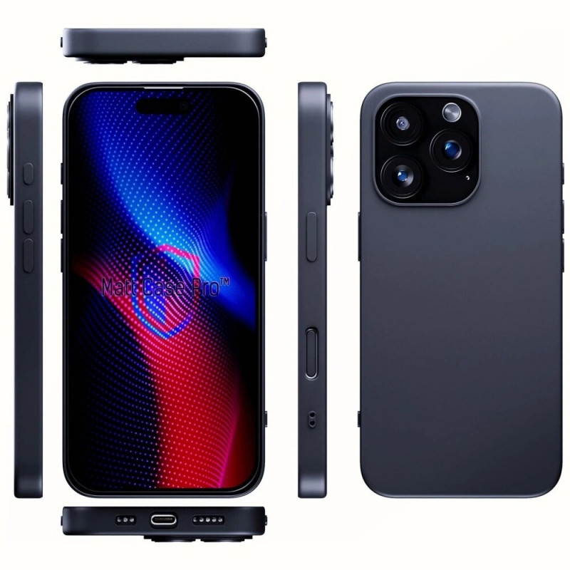 3MK Matt Case Pro für Apple iPhone 16 Pro, Schwarz