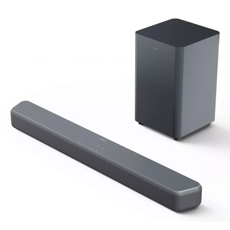 Philips TAB5601/10 2.1 Soundbar mit drahtlosem Subwoofer, schwarz