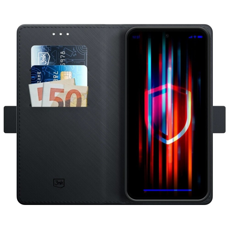 3MK Wallet Case für Samsung Galaxy A36 / A56, Schwarz