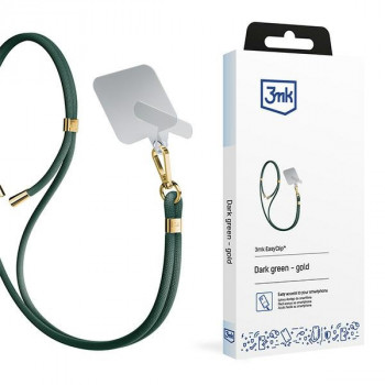 3MK EasyClip Handy-Lanyard, Dark Green / Gold